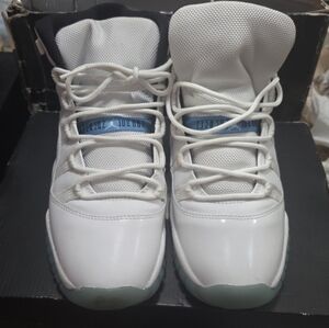 Kids White and Blue Sneakers